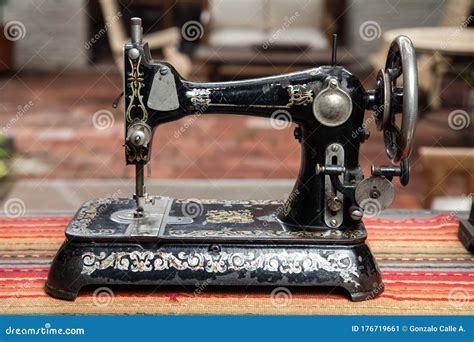 Fashion And Manufacturing Industry Old Sewing Machine Stock Image