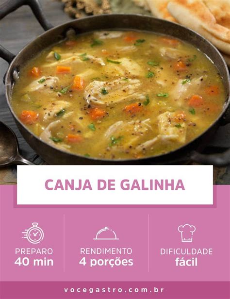 Como fazer canja de galinha Você Gastrô Receita em 2024 Canjas