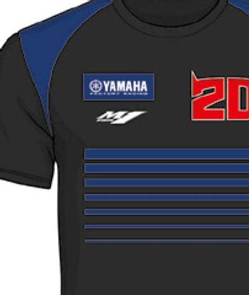 T Shirt Quartararo Yamaha Noir Collection Officielle Motogp Fq