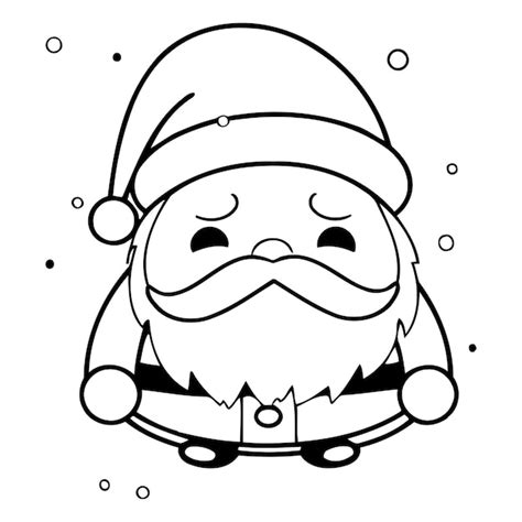 Premium Vector Cute Santa Claus With Beard And Mustache Vector