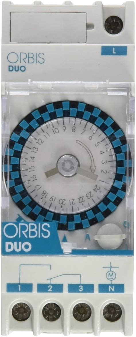 Orbis Duo Interruptor Horario Modular Duo Qrd 120v Corriente Alterna