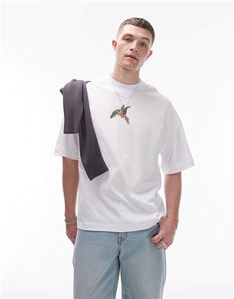 Topman Premium Extreme Oversized Fit T Shirt With Front And Back