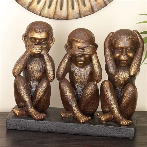 DecMode Three Wise Monkeys Resin Sculpture | Wise monkeys, Three wise monkeys, Sculpture