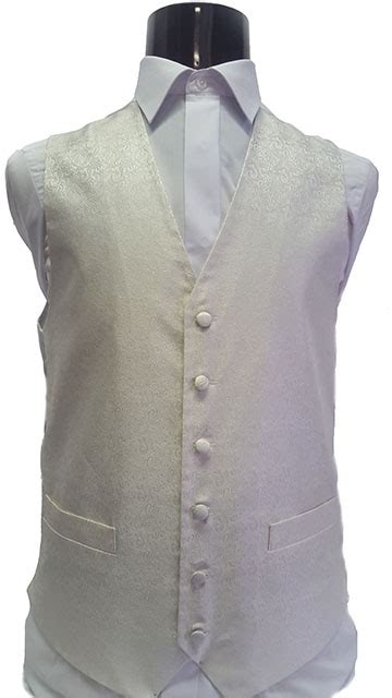 Ivory Paisley Waistcoat Esquire Formal Menswear