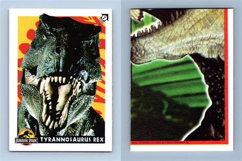 Tyrannosaurus Rex 7 Jurassic Park 1993 Topps German Trading Card Sticker