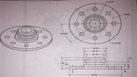 Dibujo De Brida En Autocad D Youtube