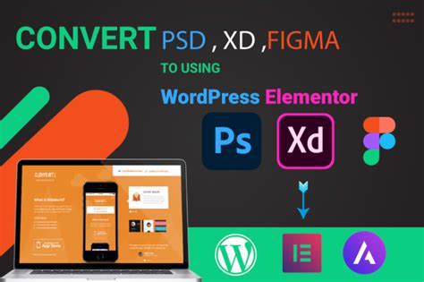 Convert Psd Xd Png Sketch Figma And Pdf To Wordpress Using