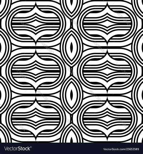 Design seamless monochrome interlaced pattern Vector Image