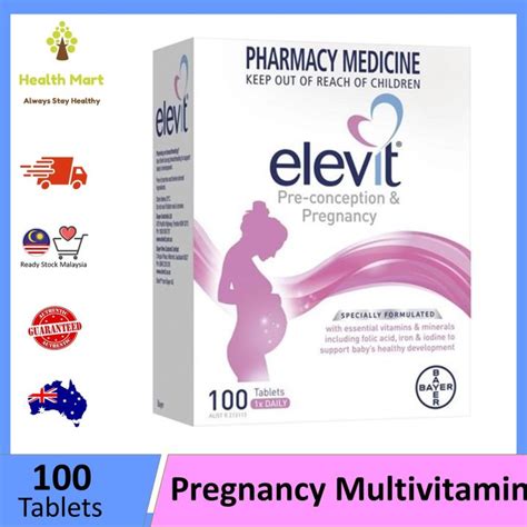 Elevit Pregnancy Multivitamin 100 Tablets Lazada