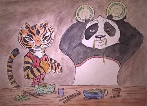 Master Tigress and Po being Master Shifu by nymeriadire on DeviantArt