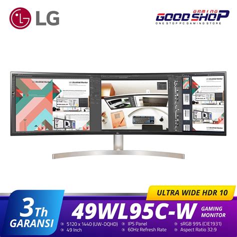 Jual LG 49WL95C W Ultra Wide Dual QHD IPS Curved HDR 10 Gaming