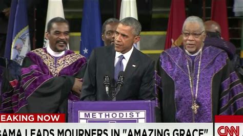 Obama Sings Amazing Grace During Eulogy For Pastor Cnn Video