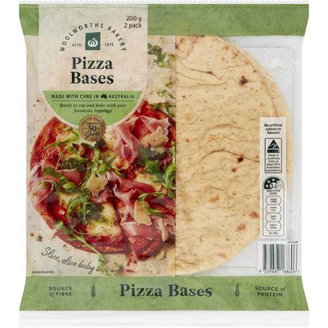 Woolworths Thin Crust Pizza Base 2 Pack Woolworths