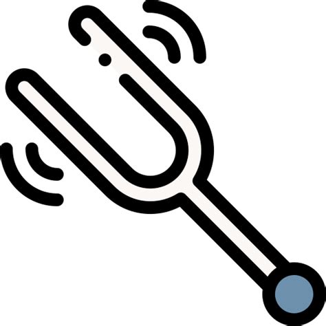 Tuning Fork Detailed Rounded Lineal Color Icon