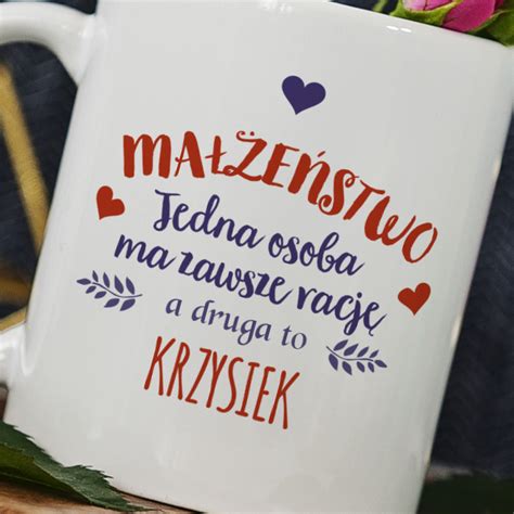 Małżeństwo kubek personalizowany MyGiftDna pl