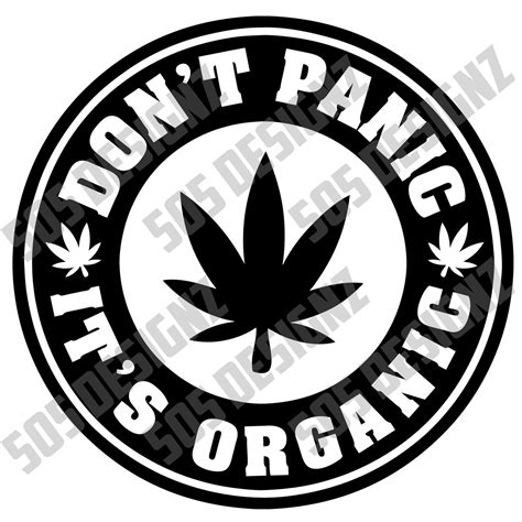 Don T Panic Its Organic Round Etsy