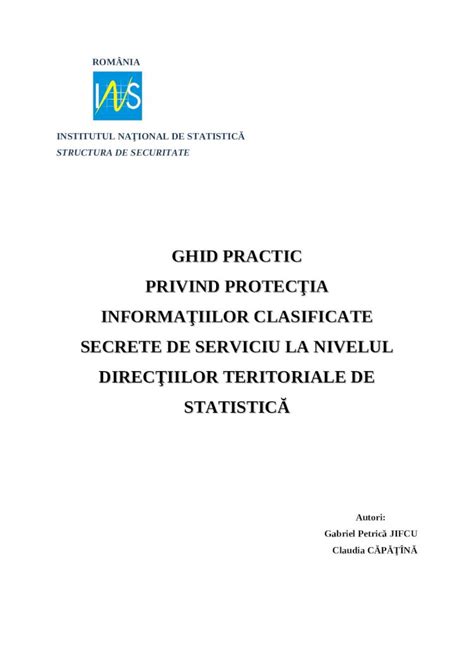 DOC Ghid Protectia Informatiilor Clasificate Doc DOKUMEN TIPS