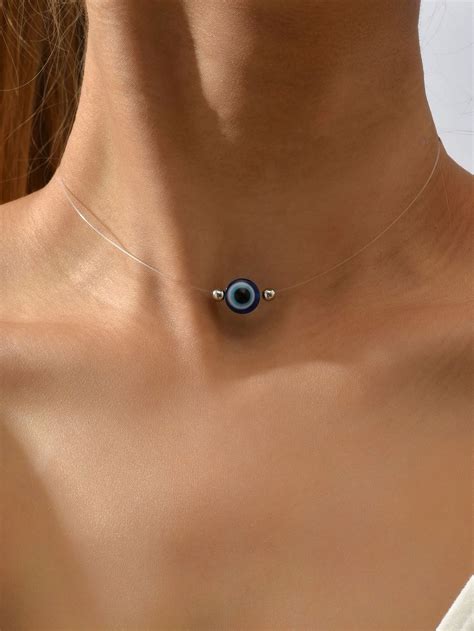 Evil Eye Decor Necklace Trong 2024