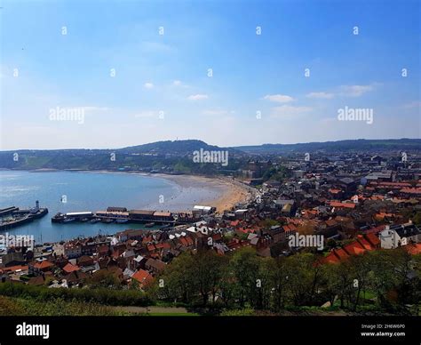 Scarborough panorama, England Stock Photo - Alamy