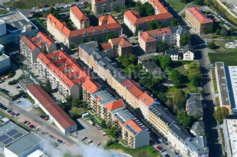 Dresden Aus Der Vogelperspektive Mehrfamilienhaussiedlung An Der