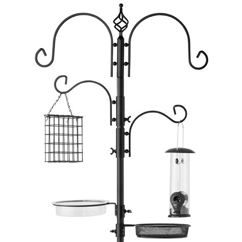 Bird Feeding Station | Steel Multi-Feeder Stand with Two Bird Feeders – Best Choice Products