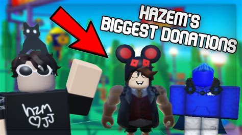 Hazems Biggest Donations To Roblox Youtubers In Pls Donate 💸 Youtube