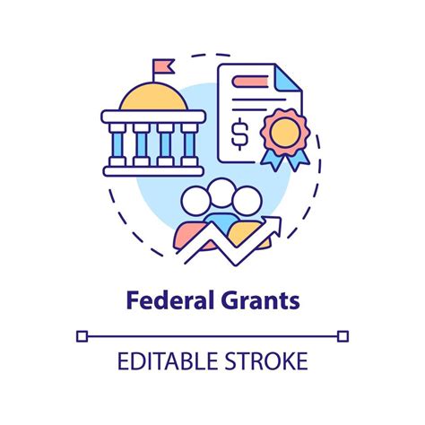 Federal Grants Concept Icon Government Support Workplace Development