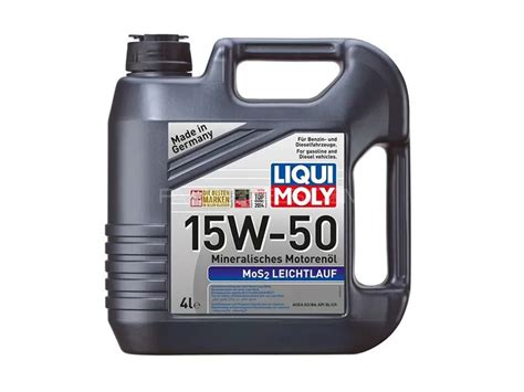 Buy Liqui Moly Mos2 Leichtlauf 15W-50 API-SL Engine Oil - 4 Litre in ...