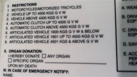 Lto Driving License Restrictions And Conditions