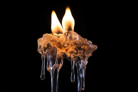 Premium Photo Melting Candle Wax Symbolizing Rising Temperatures