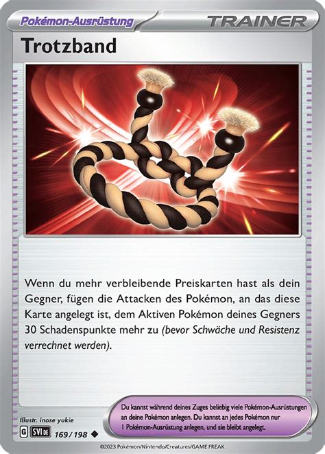 Trotzband 169 198 Wert Bild Künstler Seltenheit Pokemonkarte de