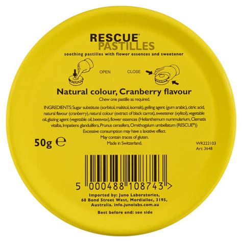 Buy Rescue Remedy Pastilles Cranberry 50g Online At Chemist Warehouse®