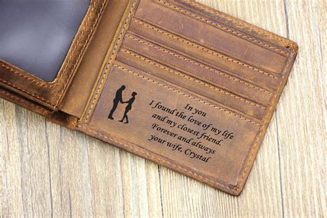 Wallet For Husband Personalized Mens Wallet Fathers Day Etsy Australia