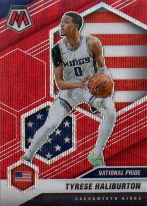 Tyrese Haliburton 2020 Mosaic 258 National Pride Red Wave Price