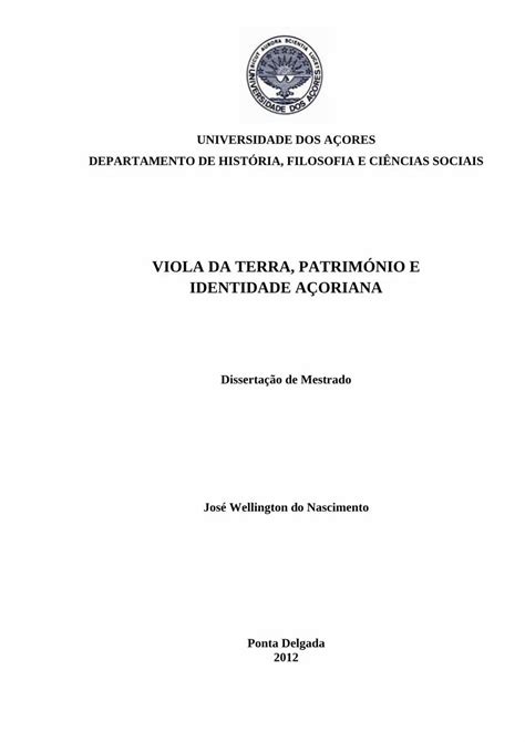 PDF Viola da terra património e identidade açoriana PDF