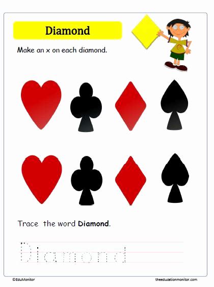 Preschool Diamond Shape Worksheets Unique Learning Diamond Shape ...