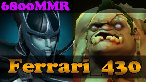 Dota 2 Ferrari 430 6800 Mmr Plays Phantom Assassin And Pudge Ranked Match Gameplay Youtube