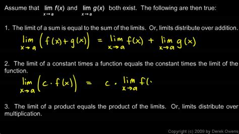 Calculus 24a The Limit Theorems Youtube