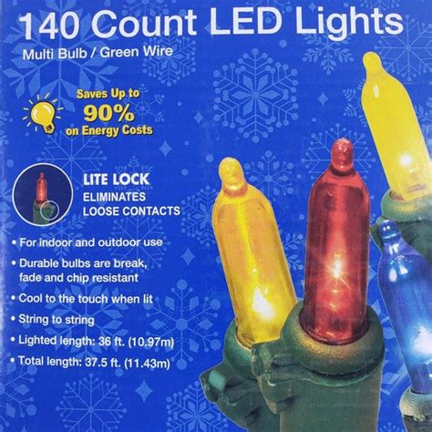 Merry Brite Holiday 3 Merry Brite 4 Ct Led Lights Multi Color Bulb