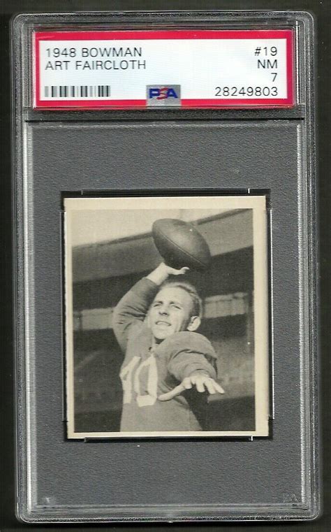 1948 Bowman Football 19 Art Faircloth PSA 7 EBay