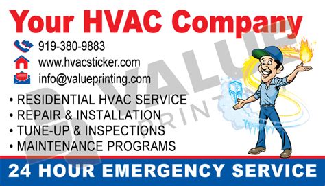 Hvac Business Card Magnet Value Printing