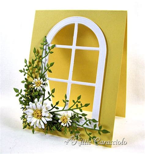 Spirng Window And Daisies Greeting Cards Handmade Window Cards