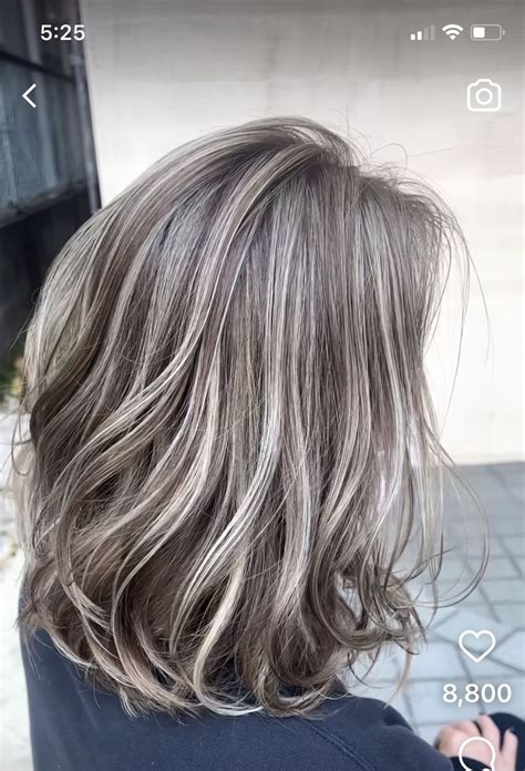 Brown Hair With Silver Highlights Silver Blonde Hair Brown Hair Going Grey White Highlights