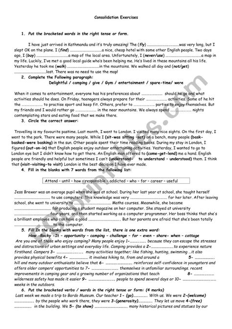 Revision Th Form Esl Worksheet By Sushizlll