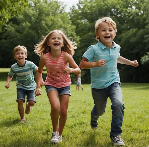 Premium Photo | Children Playing Outdoors