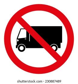 No Truck Sign Stock Vector (Royalty Free) 230887489 | Shutterstock