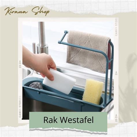 Jual Rak Wastafel Dapur Tempat Penyimpanan Spon Spons Kain Lap Sink