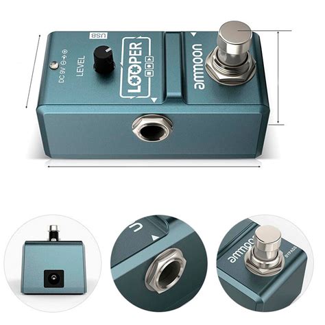 MINI PEDAL LOOPER EFEITO AMMOON AP 09 CINZA NANO SERIES Musical RIFF