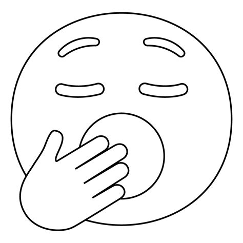 Yawning Face Emoji Coloring Page Free Printable Coloring Pages Porn