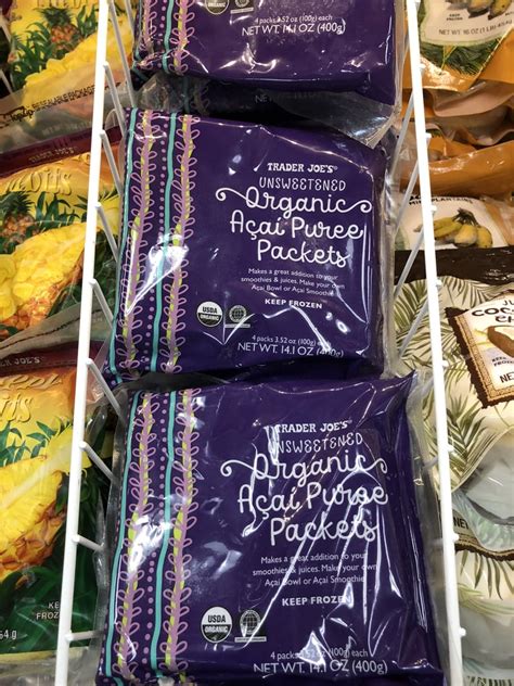 Organic Unsweetened Acai Puree Packets Trader Joe S Smoothie